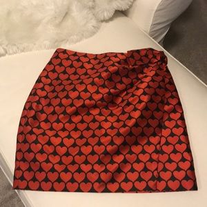 ⚜️J Crew Skirt Faux Wrap Hearts & Bow 4⚜️
